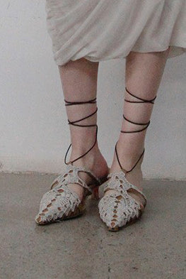 RUI Crochet Low Heels RSS22SH01 Grey